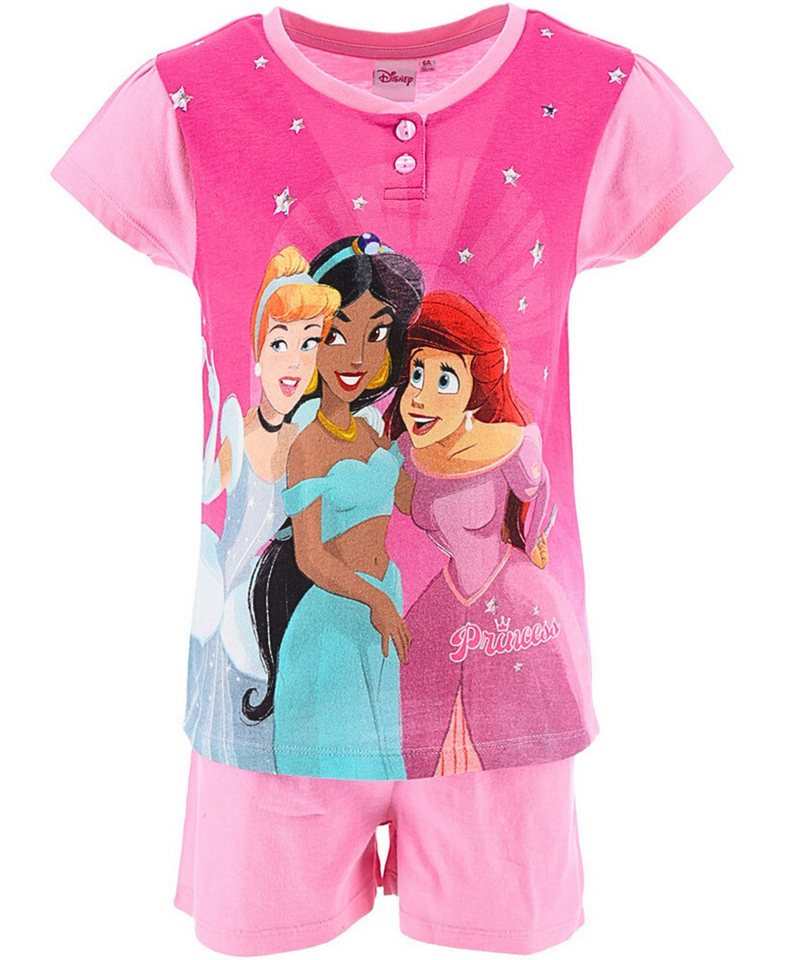 Disney Princess Schlafanzug (2 tlg) Pyjama Set kurz - Mädchen Shorty Gr. 98-128 cm von Disney Princess
