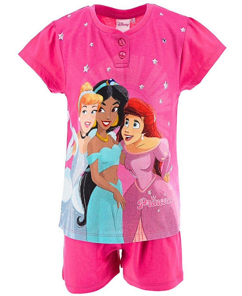 Disney Princess Schlafanzug (2 tlg) Pyjama Set kurz - Mädchen Shorty Gr. 98-128 cm von Disney Princess