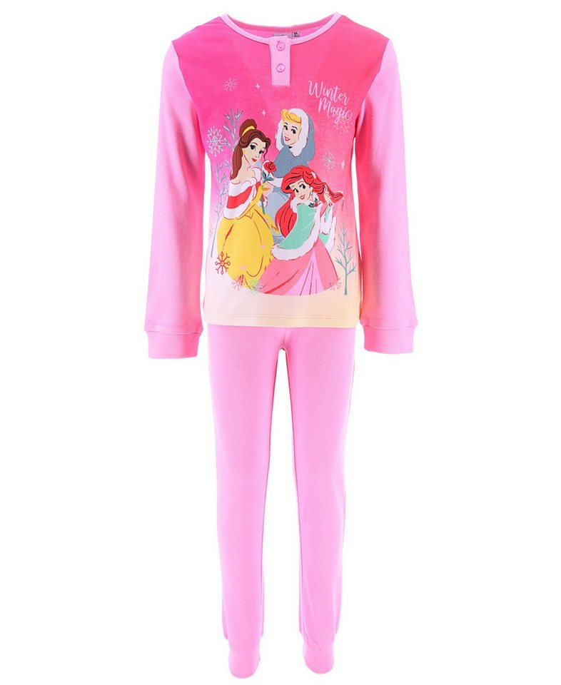 Disney Princess Schlafanzug Winter Magic (2 tlg) Kinder Pyjama langarm Gr. 98 - 128 cm von Disney Princess