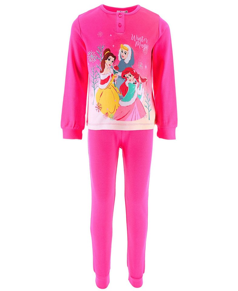 Disney Princess Schlafanzug Winter Magic (2 tlg) Kinder Pyjama langarm Gr. 98 - 128 cm von Disney Princess
