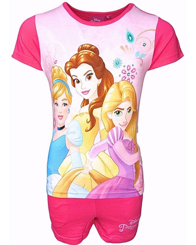 Disney Princess Shorty Cinderella, Belle & Rapunzel (2 tlg) Mädchen Set T-Shirt & Kurze Hose Gr. 98 - 128 cm von Disney Princess