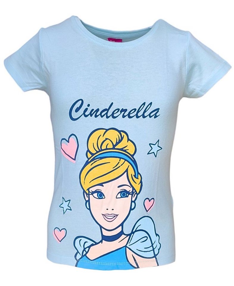 Disney Princess T-Shirt Cinderella Mädchen Kurzarmshirt aus Baumwolle Gr. 98- 128 cm von Disney Princess