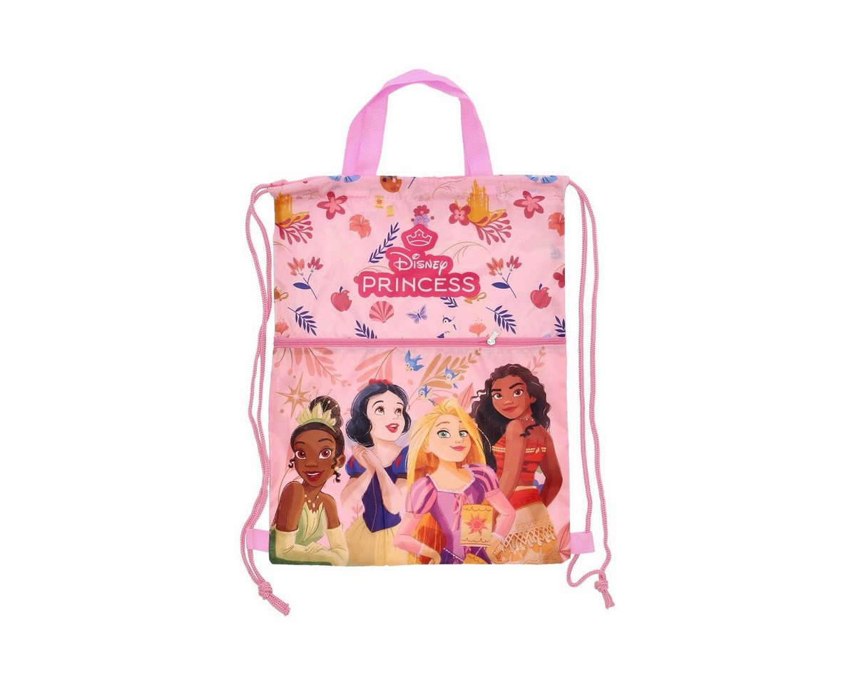 Disney Princess Turnbeutel - Sportbeutel 45x34,5 cm für Kinder (1-tlg), ideal für Sportbekleidung, perfekt für Reisen oder unterwegs von Disney Princess