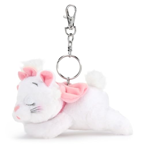 Disney Store Official - Aristocats - Schlafende Marie - Kuscheltierschlüsselanhänger - 13 cm/5" - Weißes Plüsch-Kätzchen an abnehmbarem Schlüsselanhänger - Geeignet ab 1 Jahr von Disney Store