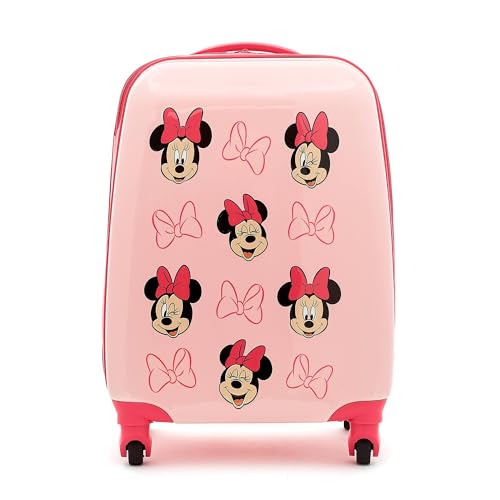 Disney Store Official - Minnie Maus - Koffer - 29 x 22 x 47 cm - Trolley in Rosa für Kinder - Mit Teleskopgriff, multidirektionalen Rollen und Innenfach von Disney Store