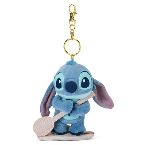 Disney Store Official - Surfender Stitch - Kuscheltierschlüsselanhänger - 14 cm/5,5" - Plüsch-Spielzeug an abnehmbarem Schlüsselanhänger - Geeignet ab 1 Jahr von Disney Store