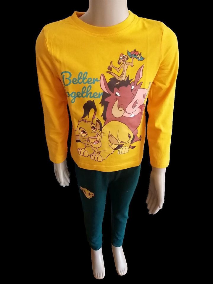 Disney The Lion King Pyjama König der Löwen Pyjama Jungen „Better Together“, Grau/Grün oder Gelb/ (Set, 2 tlg) von Disney The Lion King
