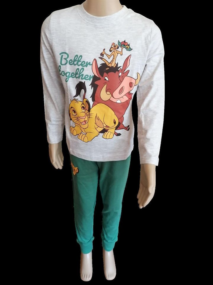 Disney The Lion King Pyjama König der Löwen Pyjama Jungen „Better Together“, Grau/Grün oder Gelb/ (Set, 2 tlg) von Disney The Lion King