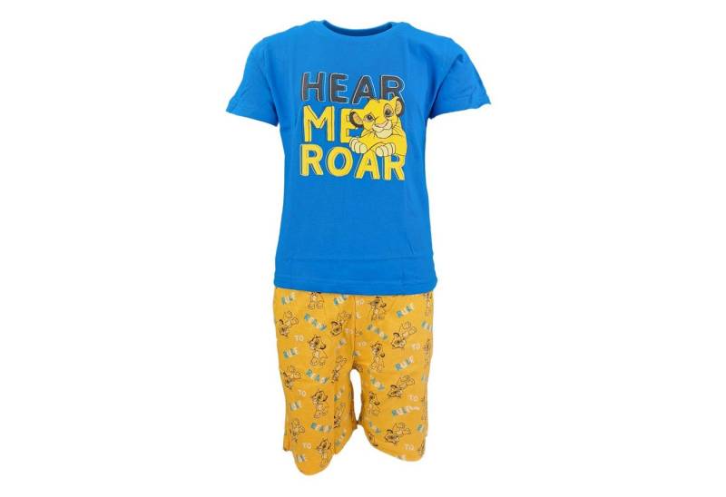 Disney The Lion King Schlafanzug König der Löwen Simba Jungen Kinder kurzarm Pyjama Gr. 98 bis 128, 100% Baumwolle von Disney The Lion King