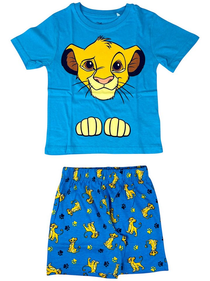 Disney The Lion King Schlafanzug Simba (2 tlg) Pyjama Set kurz -Jungen Shorty Gr.98 - 128 cm von Disney The Lion King