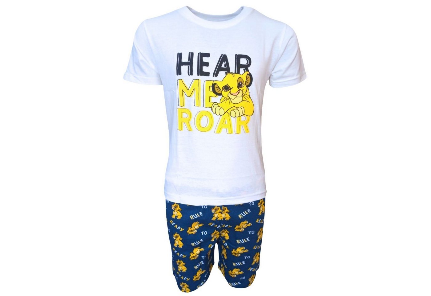Disney The Lion King Schlafanzug Simba - HEAR ME ROAR (2 tlg) Pyjama Set kurzarm - Jungen Shorty Gr. 98-128 cm von Disney The Lion King