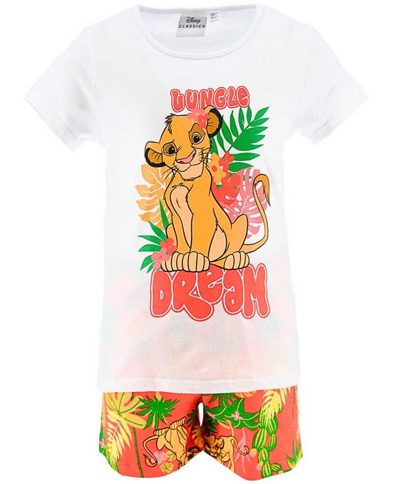 Disney The Lion King Schlafanzug Simba - Jungle Dream (2 tlg) Pyjama Set kurz - Mädchen Shorty Gr. 98 - 116 cm von Disney The Lion King