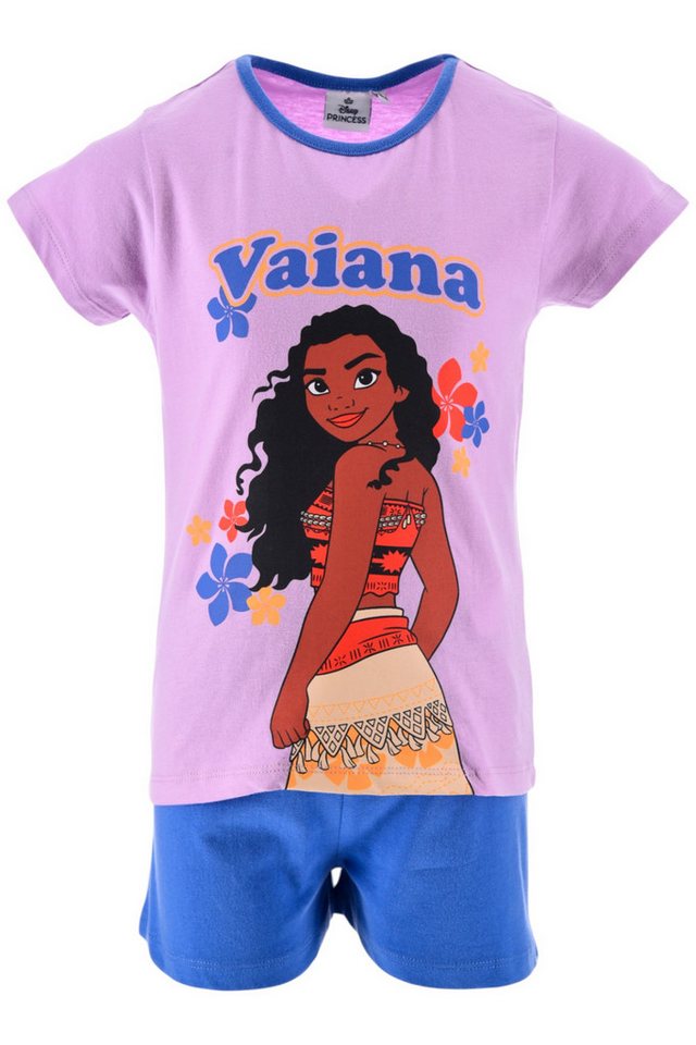 Disney Vaiana Schlafanzug Vaiana (2 tlg) Pyjama Set kurz - Mädchen Shorty Gr. 98-128 cm von Disney Vaiana