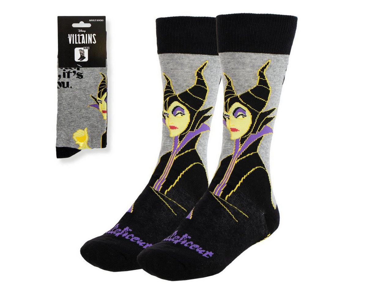 Disney Villains Socken 1 Paar Socken mit komfortabler Passform in Größe 36–43 von Disney Villains