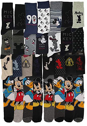 Socken für Herren, Mickey Disney, Komfort und Fantasie, aus Baumwolle – verschiedene Modelle je nach Verfügbarkeit. Gr. 43/46, 9er Pack von Disney socks.