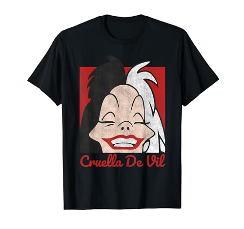 101 Dalmatians Cruella De Vil Cropped Head T-Shirt von Disney