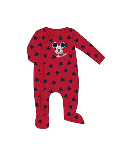 DISNEY Baby Body (0 bis 24 Monate) Strampler (Druckknopf) Mickey Süßes heißes Strampler Pyjama Gemischtem Druck Mädchen Jungen Modell Dis BMB 5105B626-S1-3M von Disney