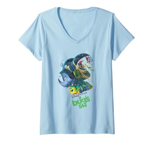 Damen Bug's Life Gang Flying T-Shirt mit V-Ausschnitt von Disney
