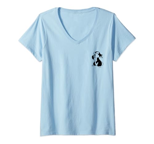 Damen Disney Bambi Thumper Left Chest Vintage Bunny Icon T-Shirt mit V-Ausschnitt von Disney