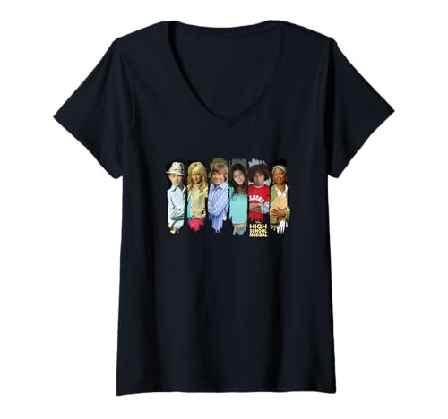 Damen Disney Channel High School Musical Characters T-Shirt mit V-Ausschnitt von Disney