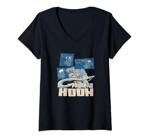 Damen Disney Moana Maui The Power is In The Hook Multipose T-Shirt mit V-Ausschnitt von Disney