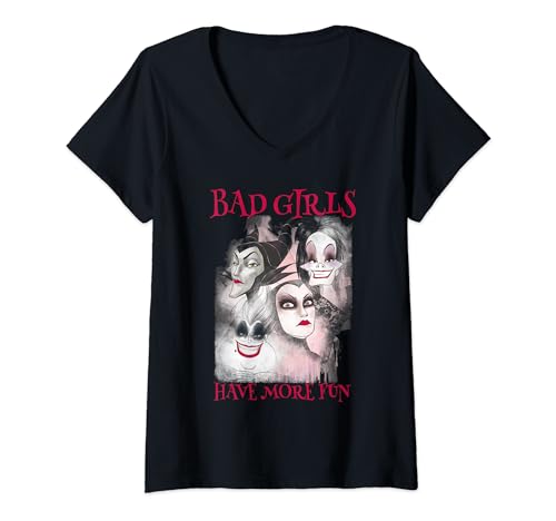 Disney Villains Bad Girls Have More Fun T-Shirt mit V-Ausschnitt von Disney