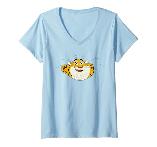 Damen Disney Zootopia 2 Clawhauser Big Face Halloween Costume T-Shirt mit V-Ausschnitt von Disney
