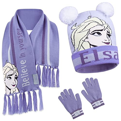 Die Eiskönigin Mütze Schal und Handschuh Sets Kinder Mädchen Winter Set von Disney