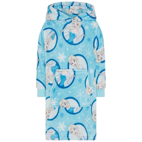 Die Eiskönigin mit ELSA - Decke Hoodie Kinder Fleece Übergröße Kapuzenpullover Mädchen - 7-8 Jahre: 128cm von Disney