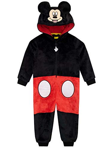 Disney Jungen Mickey Mouse Schlafoveralls Schwarz 116 von Disney