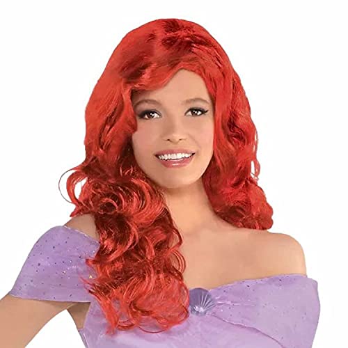 Disney Adult Princess Costme Ariel Mermaid Dress Up Halloween Cosplay (Ariel Wig, One Size Adult) von Disney