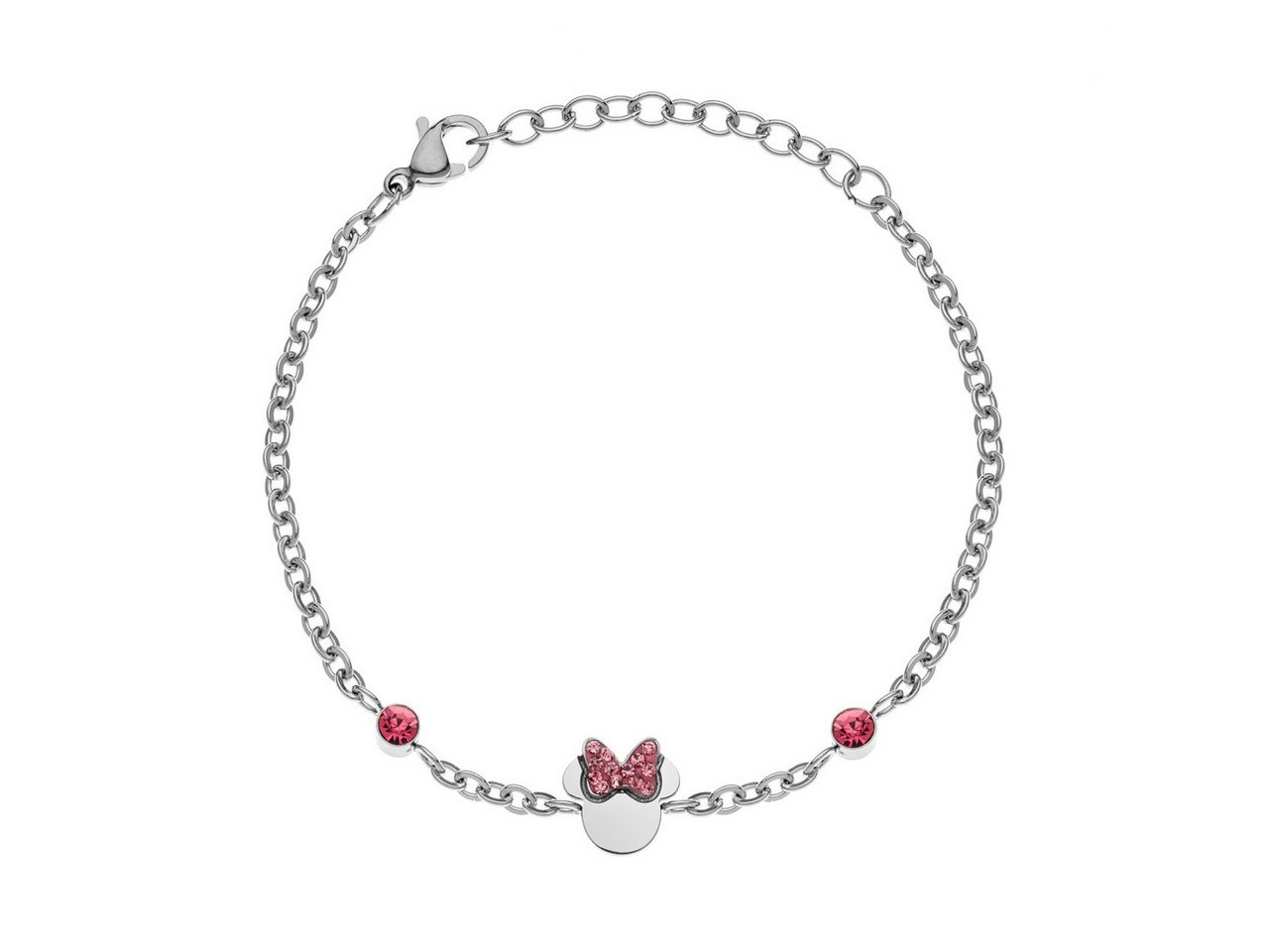 Disney Armband Disney Kinder Armband Minnie Mouse ©DISNEY silberfarben rosa von Disney