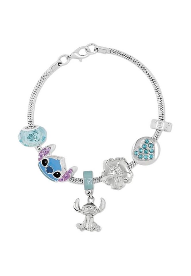 Disney Armband Versilbertes Stitch Charm-Armband (Set) von Disney