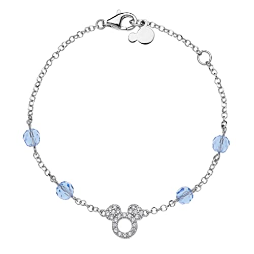 Disney-Armband aus Silber mit einer zentralen Figur die Minnie darstellt, Länge 13-18 cm (Minnie und Mickey Mouse) von Disney
