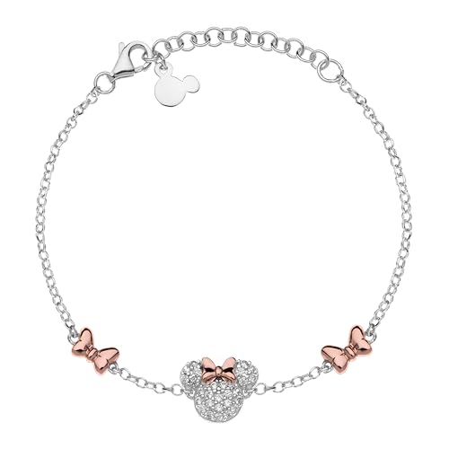 Disney Armband aus Silber mit einer zentralen Figur, die Minnie darstellt (Minnie Schleife) von Disney