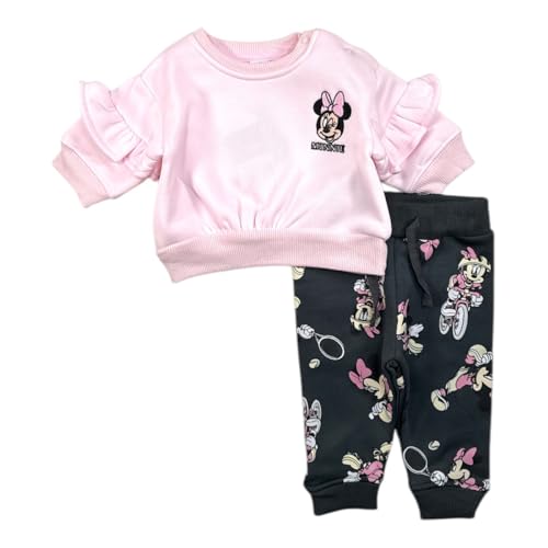 Disney Baby Girls Minnie Set Pullover Sweater, Rosa, 12 Monate von Disney