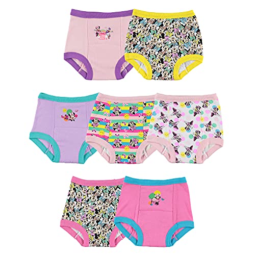 Disney Baby-Mädchen Minnie Mouse 3pk Potty Training Pant Kleinkind, Trainerhöschen, aufs Töpfchen gehen, Minnietraining, 7 Stück, 3 Jahre von Disney