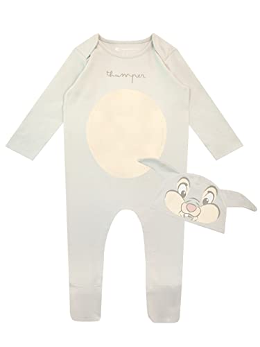 Disney Baby Mädchen Schlafstrampler und Hut Thumper Grau 56-68 von Disney
