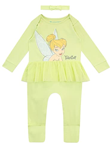 Disney Baby Mädchen Schlafstrampler und Hut Tinkerbell Grün 56-68 von Disney