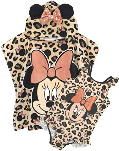 Disney Badeanzug & Kapuzenhandtuch-Poncho-Set Minnie Mouse Girl 3-4 Jahre von Disney