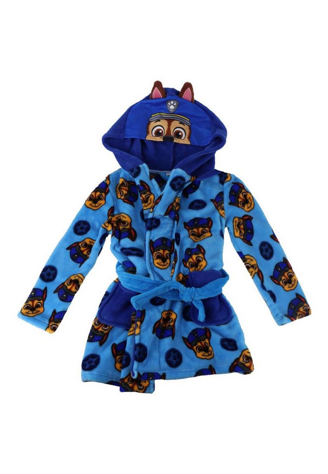 Disney Bademantel Kinder Fleece-Bademantel mit Chase (Paw Patrol) Kapuze, 100% POLYESTER von Disney