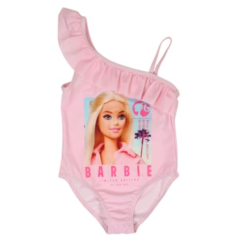 Disney Barbie, Badeanzug, Mädchen, Jungen (von 3 bis 8 Jahren), Body, Rashguard, Bikini, Badeanzug, Pool, Strand, Schwimmen, Sommer, Modell BAR 5244451 S1-7/8A, Rose von Disney