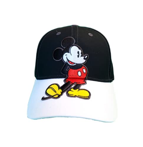 Disney Baseballkappe mit großer Mickey-Maus-Stickerei, Klettverschluss (Erwachsene), Schwarz von Disney