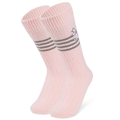 Disney Bettsocken für Damen - Warme Stitch Baby Yoda Hausschuhe Socken - Rutschfeste Einheitsgröße - Frauen Geschenke (Rosa Marie) von Disney