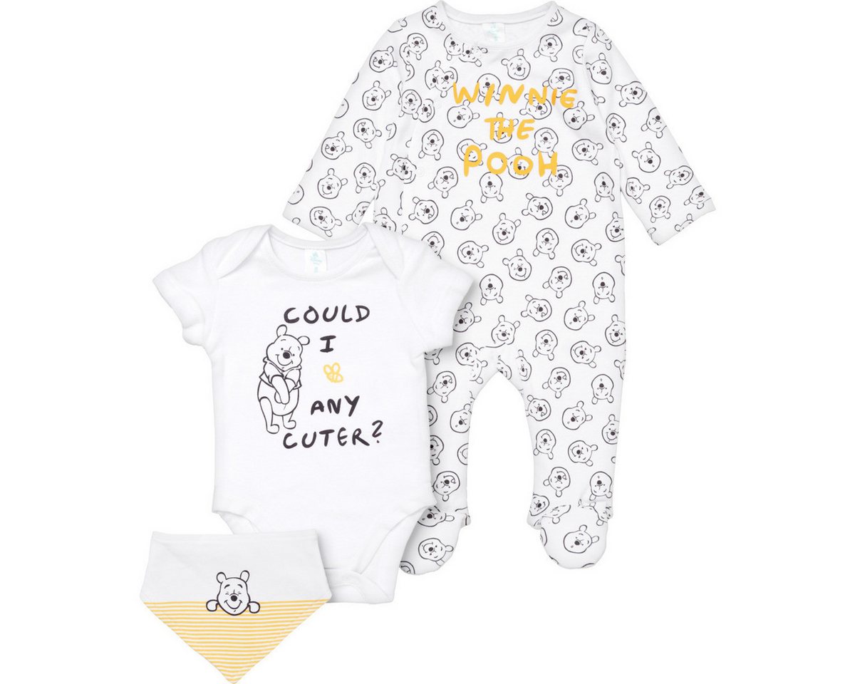 Disney Body Winnie Pooh XT Unisex Kinder (3-tlg) Baby Outfit, Geschenkset, Erstausstattungsset, Babyerstausstattung von Disney