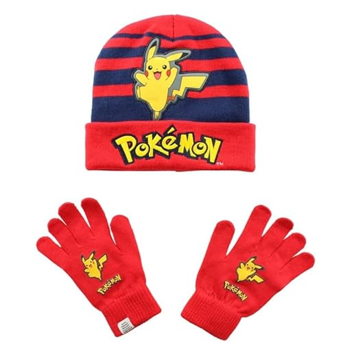 Disney Boy's 3611-POK S1-TU Mütze und Handschuhe, Rouge, One Size (2er Pack) von Disney