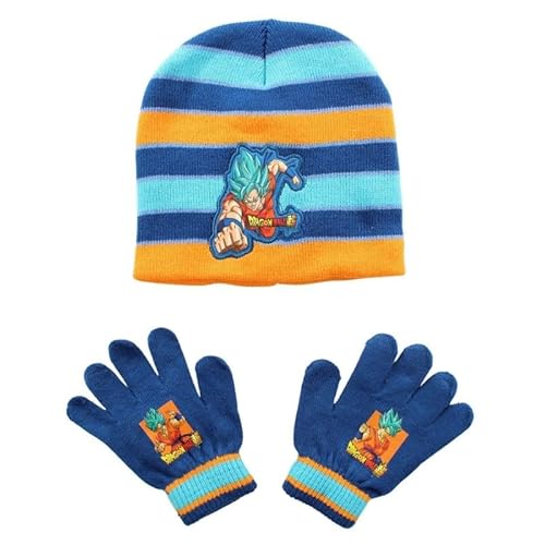 Disney Boy's DB23-0223 S1-TU Mütze und Handschuhe, Marine, One Size (2er Pack) von Disney