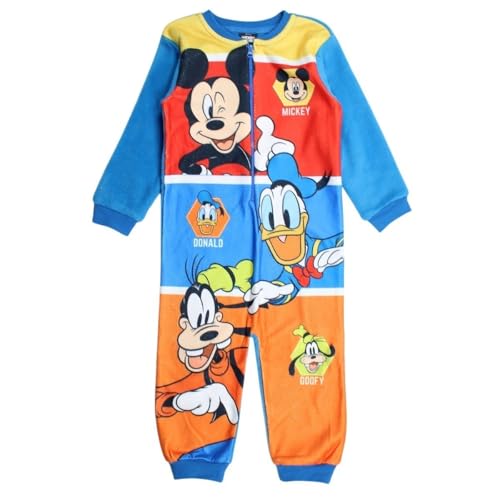 Disney Boy's Mickey-Fleece-Overall Pajama Set, Blau, 2 Jahre von Disney