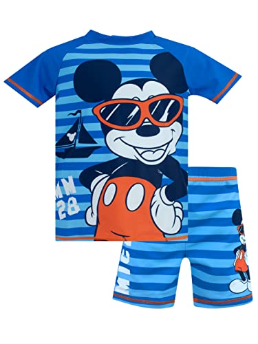 Disney Boys Mickey Mouse Zweiteiliges Badekostüm Schwimmen Set Blau 104 von Disney