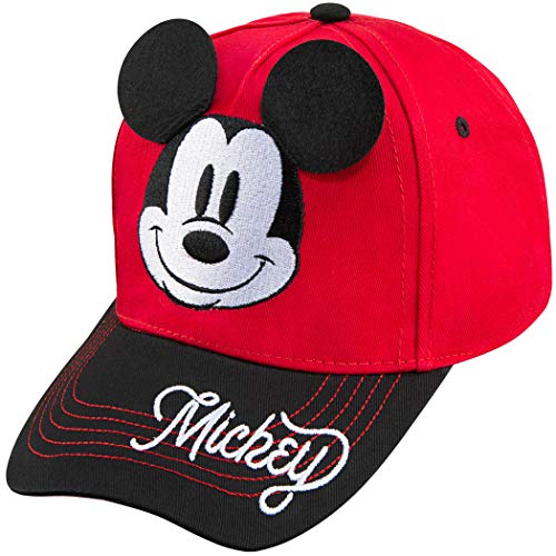 Disney Boys Red Mickey Mouse Dimensional Ears Baseball Cap - Age 4-7 von Disney
